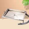 Stainless Steel Dog Toilet, Large Capacity, Easy-Clean Splash-Protected Mat view 2