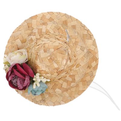 Hohopeti Woven Sun Hat for Small Dogs and Cats