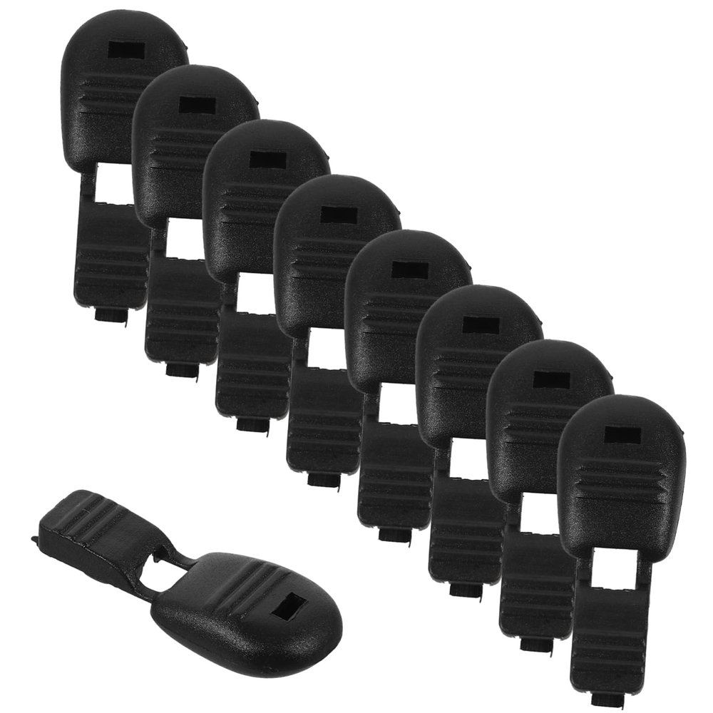 Black Nylon Shoelace Tips, 38 mm, 100 Pieces, Repair Clips