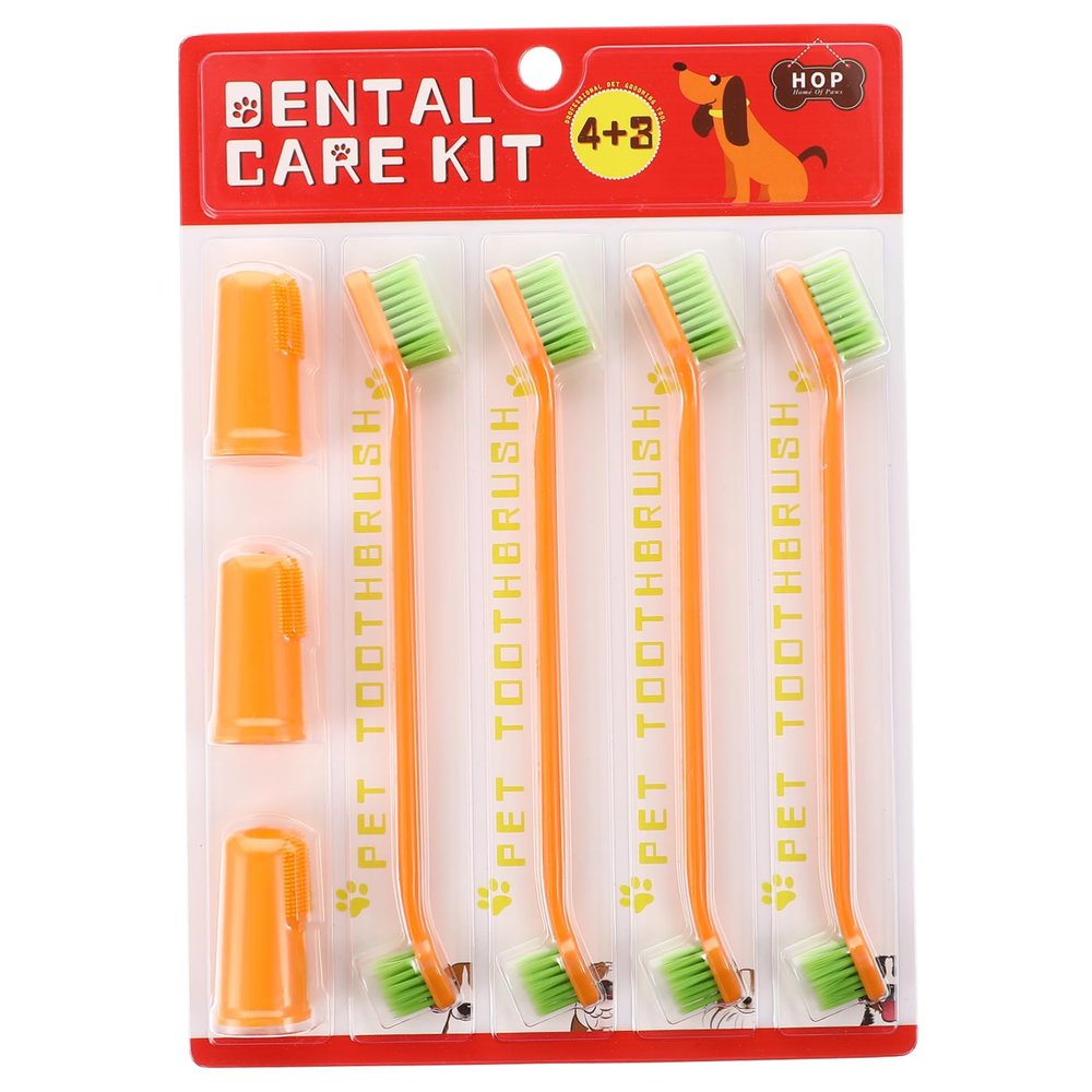CIYODO Double-Headed Dog and Cat Toothbrush Set