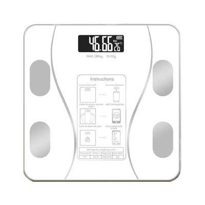 QOKLIYUI Wireless Body Fat Analyzer, White
