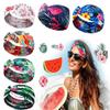 6 Wide Headbands for Women, Hawaiian Beach, Boho Retro, Yoga and Sports view 1