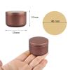 LusDoly 10-Pack 50 ml Brown Empty Aluminum Tins view 2
