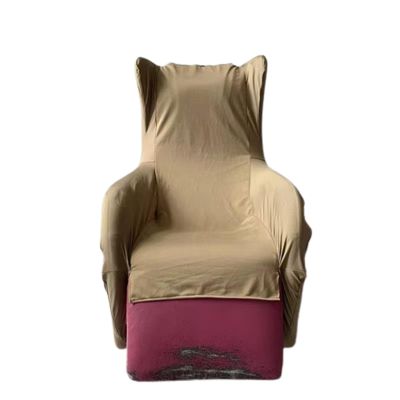 Gycdwjh Full-Body Zero-Gravity Massage Chair Cover, Washable Universal Dust Cover for Small Massage Recliners, Khaki, Upper Body