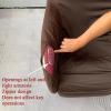 Gycdwjh Full-Body Zero-Gravity Massage Chair Cover, Washable Universal Dust Cover for Small Massage Recliners, Khaki, Upper Body view 4