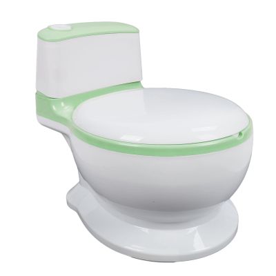 XHTLLO Adjustable Portable Kids' Potty Training Seat, Ergonomic and Safe Toilet with Removable Potty, Comfortable Non-Slip Design for Home and Travel (Green)