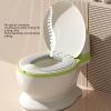 XHTLLO Adjustable Portable Kids' Potty Training Seat, Ergonomic and Safe Toilet with Removable Potty, Comfortable Non-Slip Design for Home and Travel (Green) view 4