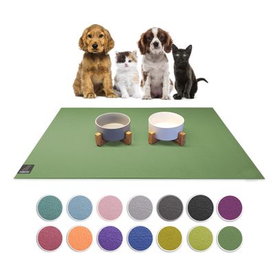 SanoZoo Bowl Mat, OEKO-TEX, 60 x 90 cm, Olive Green