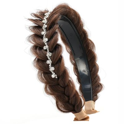 TOECWEGR Braided Crystal Hairband with Teeth