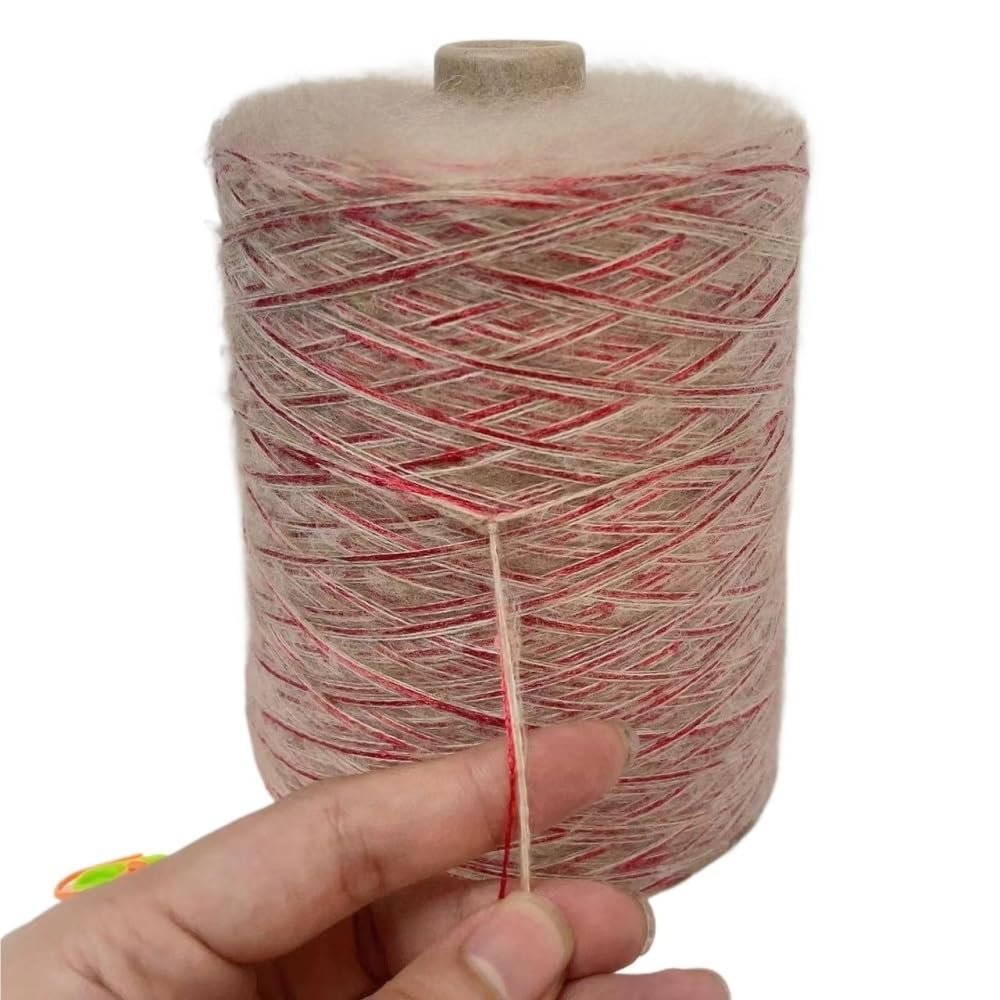 750 g Braided Mohair Glitter Silk Thread in Beige (Camel Red)