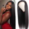 13x4 Lace Front Wig, Long Straight Human Hair, Handcrafted, 22 in, Black view 1
