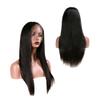 13x4 Lace Front Wig, Long Straight Human Hair, Handcrafted, 22 in, Black view 2