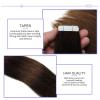 Tape-In Human Hair Extensions, No. 4 Medium Brown view 3