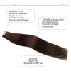 Tape-In Human Hair Extensions, No. 4 Medium Brown view 4