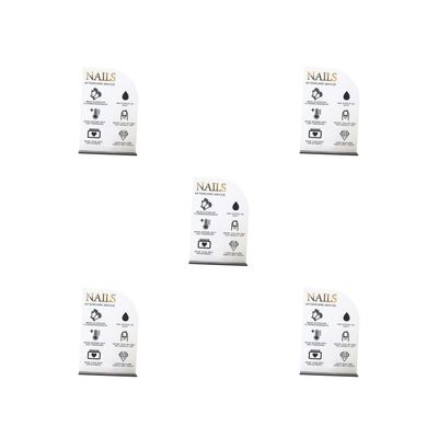 TXTB163 Nail Art Display Board, Acrylic, Lightweight, DIY, Artificial Nail Tips, Style B, 5 Pieces