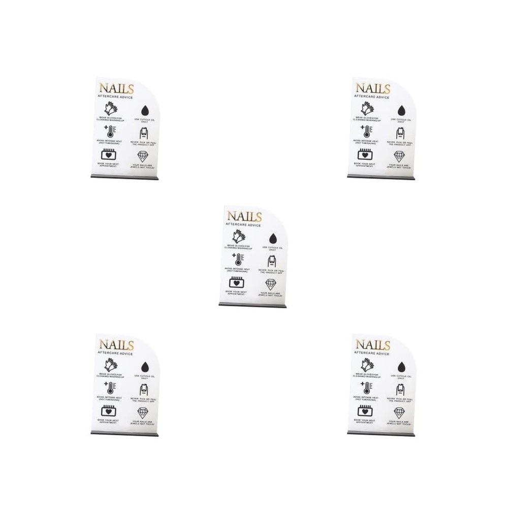 TXTB163 Nail Art Display Board, Acrylic, Lightweight, DIY, Artificial Nail Tips, Style B, 5 Pieces