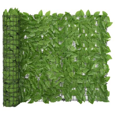 LIUNJHUY Balcony Privacy Screen with Green Leaves 500 x 100 cm