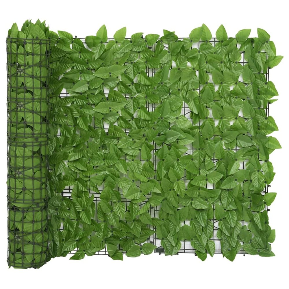LIUNJHUY Balcony Privacy Screen with Green Leaves 500 x 100 cm