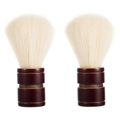 Decqerbe 2-Pack Pure Hair Shaving Brushes for Double-Edge and Straight Razors