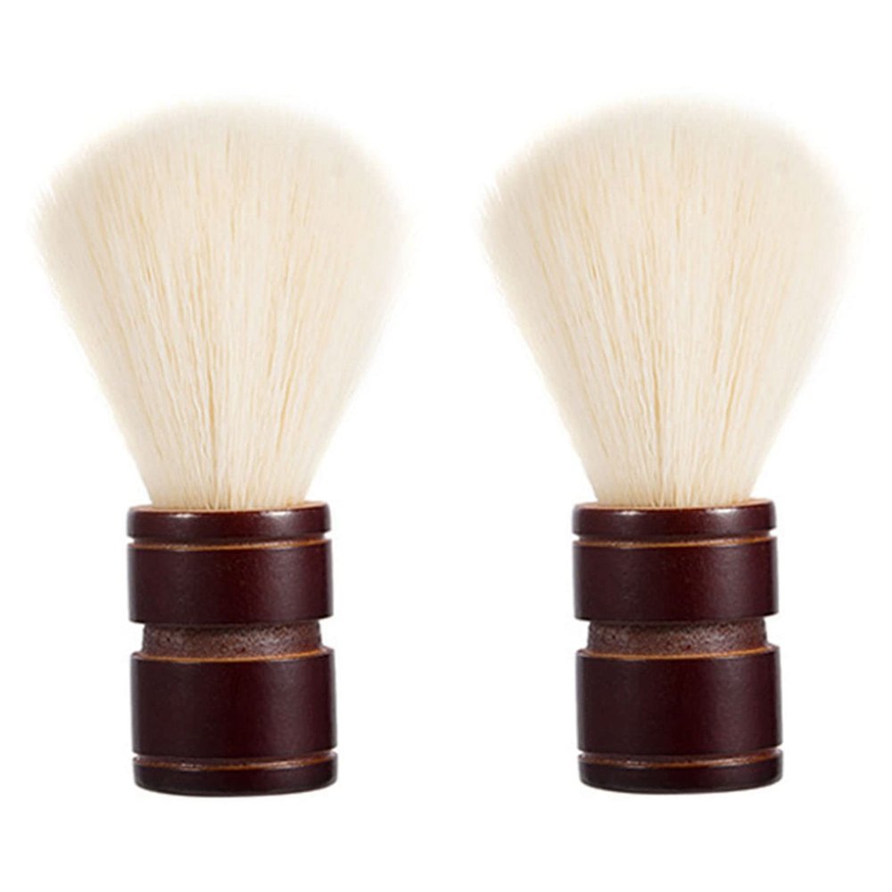 Decqerbe 2-Pack Pure Hair Shaving Brushes for Double-Edge and Straight Razors