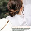 FERCAISH Peach Wood Hair Pins, Chinese Hair Stick, Vintage Hair Accessory for Women and Girls, 1 Piece view 3