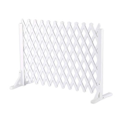 Temporary Portable Dog Fence Panel – Retractable Garden Trellis and Wooden Pet Gate