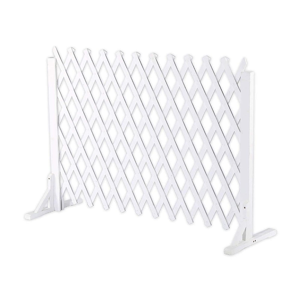Temporary Portable Dog Fence Panel – Retractable Garden Trellis and Wooden Pet Gate