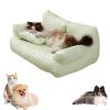MIGEDY Cooling Ice-Silk Pet Bed for Dogs and Cats, Green, M view 1