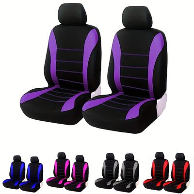 SXLGDW 9-Piece Car Seat Covers, Compatible with Lincoln Aviator, Seat Protectors, 5-Purple
