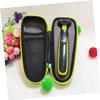 Healeved 3-Piece Portable Shaver Case, Protective PU Travel Bag for Beard and Wet Shavers, Black view 2