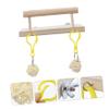 Kisangel Hamster Wooden Toy Station with Climbing Board and Random Weave Ball view 2