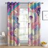 Unicorn Rainbow Blackout Curtains for Girls, 2-Piece Set, H 300 x W 140 cm view 2