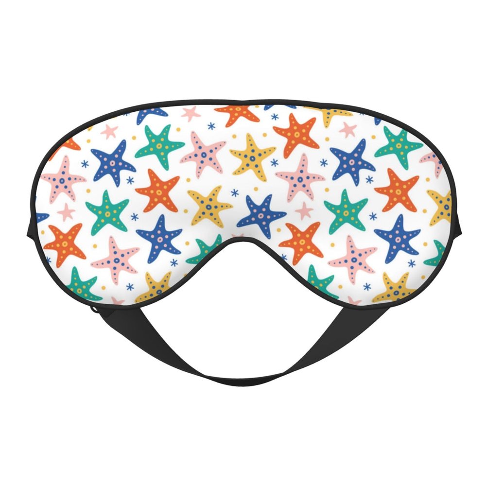 Sleep Mask for Women and Men, Colorful Starfis Soft Travel Eye Mask, Blackout, Adjustable Buckle