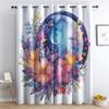 Floral Blackout Curtains for Girls, Eyelet Thermal Curtains, 2-Piece Set, 63 x 55 in view 1