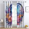 Floral Blackout Curtains for Girls, Eyelet Thermal Curtains, 2-Piece Set, 63 x 55 in view 2