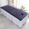 Xisnuient Thick Crystal Velvet Massage Table Cover with Face Hole, Washable, 90 x 190 cm, Color 5 view 1