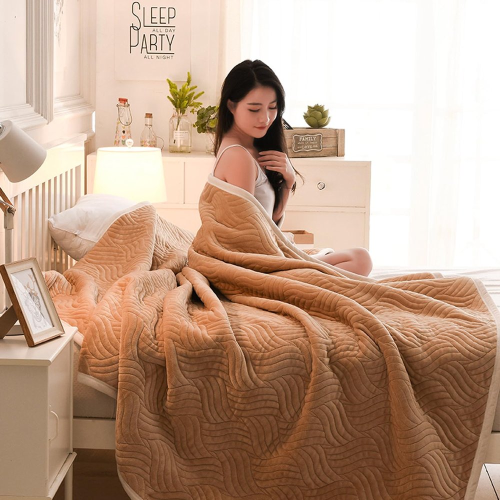 LGYKUMEG Plush Velvet Blanket, Warm Throw and Bedspread, L, 150 x 200 cm