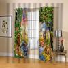 GOKSEL Animal Blackout Curtains, 2 Panels, 117 W x 138 H cm, with Grommets view 1