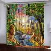 GOKSEL Animal Blackout Curtains, 2 Panels, 117 W x 138 H cm, with Grommets view 4
