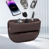 MSMDG Car Seat Gap Organizer for Toyota Sienta, Prius C, Reiz, Supra, Tank 900 and Rise, PU Seat Gap Filler with Cable Hole, C/Mocha view 3