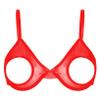 Hansber Women's Red Lace Open-Cup Bralette, Size B-L view 1
