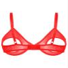 Hansber Women's Red Lace Open-Cup Bralette, Size B-L view 3