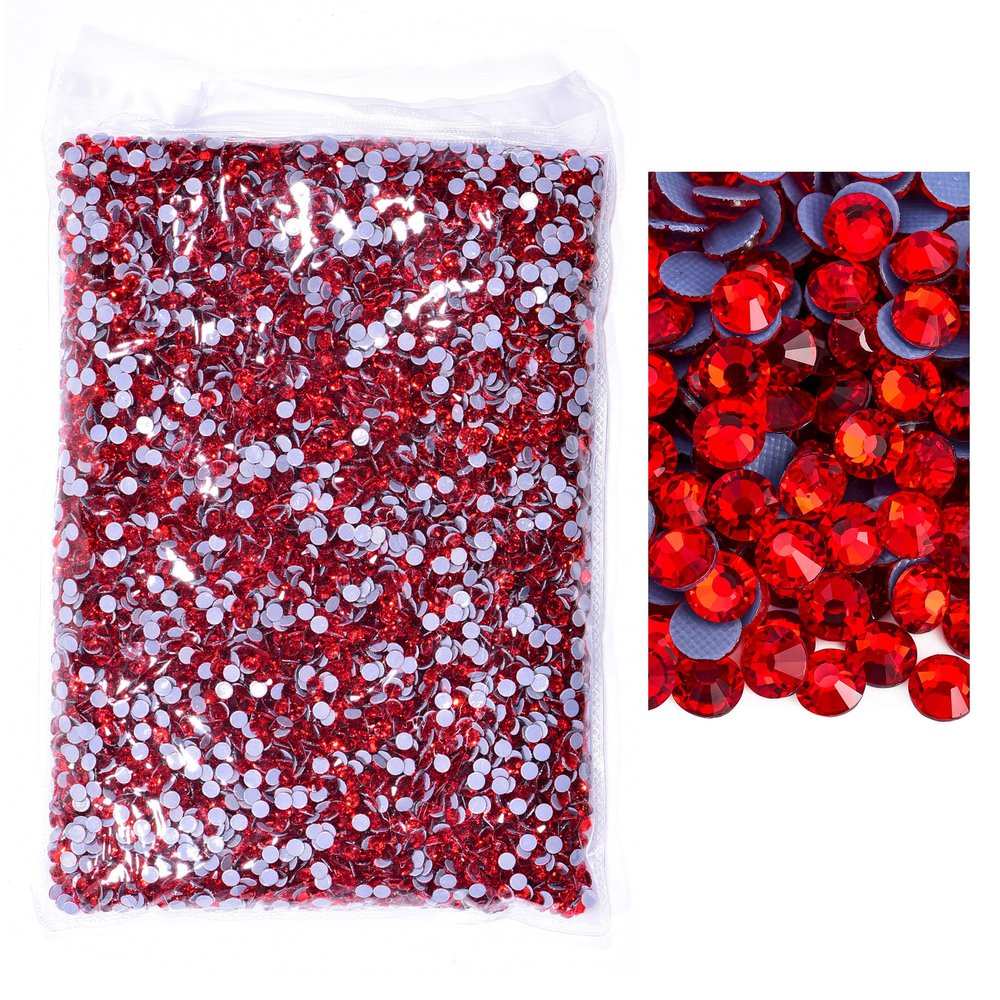 BlinginBox 14,400-Count Hot-Fix Rhinestones, Light Siam SS20, Bulk Glass Craft