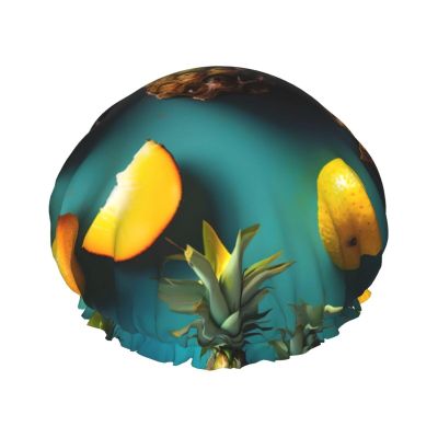 Tropical Pineapple Shower Cap