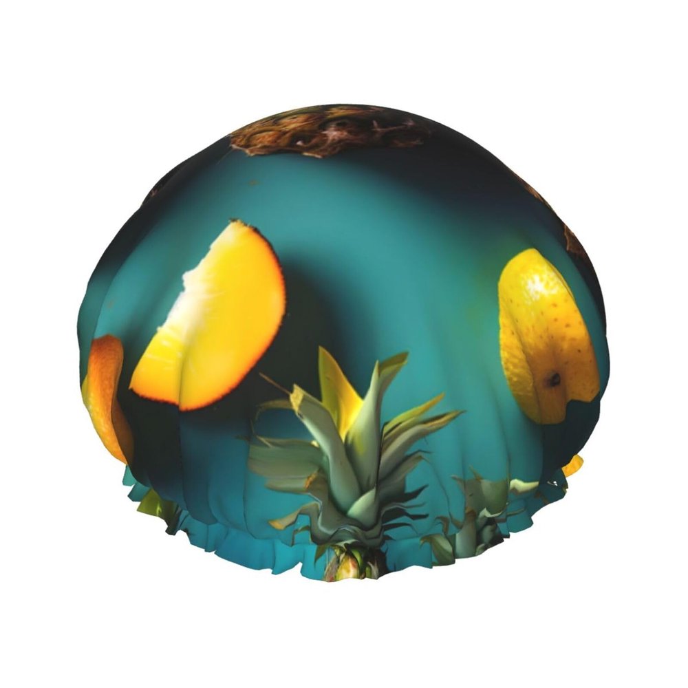 Tropical Pineapple Shower Cap