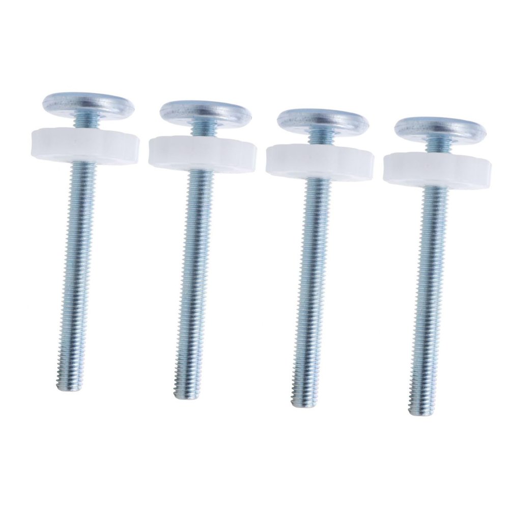 HAPINARY 4-Piece Pressure-Mount Screw Spindles for Child Safety Gates, Adjustable Bolts, No Drilling, White