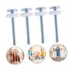 HAPINARY 4-Piece Pressure-Mount Screw Spindles for Child Safety Gates, Adjustable Bolts, No Drilling, White view 2