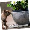 Stainless Steel Small Animal Food Bowl with Four-Grid Design, Silver view 2