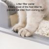 Stainless Steel Cat Litter Box, 50 x 35 x 20 cm, High-Sided, Splash-Resistant, Semi-Enclosed, Easy to Clean view 4