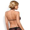 Selente Love & Fun Seductive 3-Piece Women's Lingerie Set with Bra, Thong & Exclusive Satin Blindfold, Made in EU, S/M, Black-Jewelry view 2